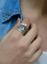 Mask Design Ring - Gray