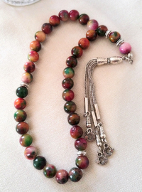 Agate Stone Prayer Beads Brown