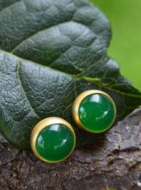 Jade Gemstone Earrings Green