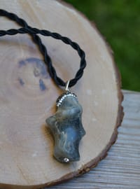 Collier en Pierre Naturelle Labradorite Vert