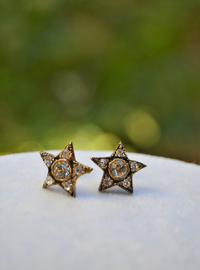 Star Earrings Bronze
