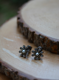 Bronze Blumen Ohrringe
