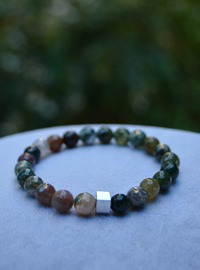 Bracelet en Agate Verte Vert