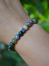 Bracelet en Agate Verte Vert