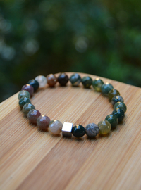 Bracelet en Agate Verte Vert