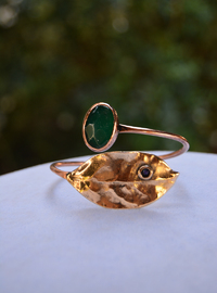 Green Leaf Design Bracelet Green
