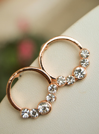 Gold Plated Round Earrings Gold