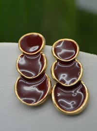 Red Enamel Earrings