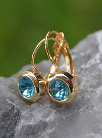 Green Stone Earrings - Green