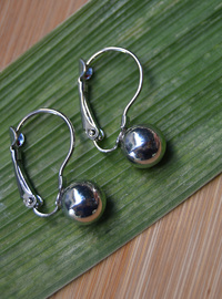 Silver Ball Earrings Silver
