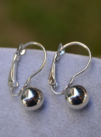 Silver Ball Earrings Silver