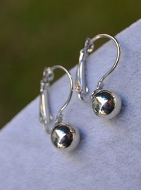 Silver Ball Earrings Silver