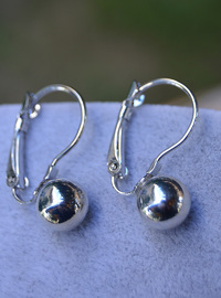Silver Ball Earrings Silver