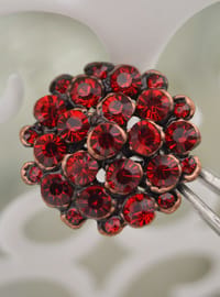 Rote Stein Brosche