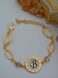 Letter B Bracelet Gold Color