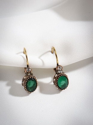 Green - Earring - Batı Accessories
