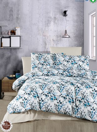 Luoca Patisca Laura 100% Cotton Duvet Cover Bedding Set Bed Linen Reversible Turquoise Super King 