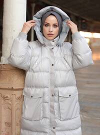 Gray - Fully Lined - Puffer Jackets