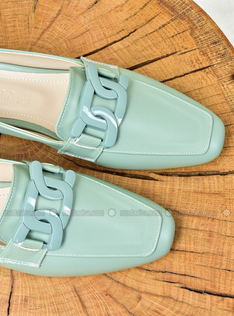 coach mint green loafers