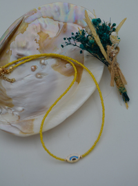 Collier Mauvais Œil Jaune