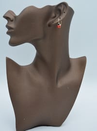 Ladybug Enamel Earrings Gold