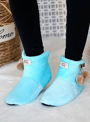 Boot - Sandal - Baby Blue - Home Shoes - Pembe Potin