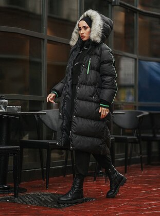 Black - Fully Lined - Puffer Jackets - Minel