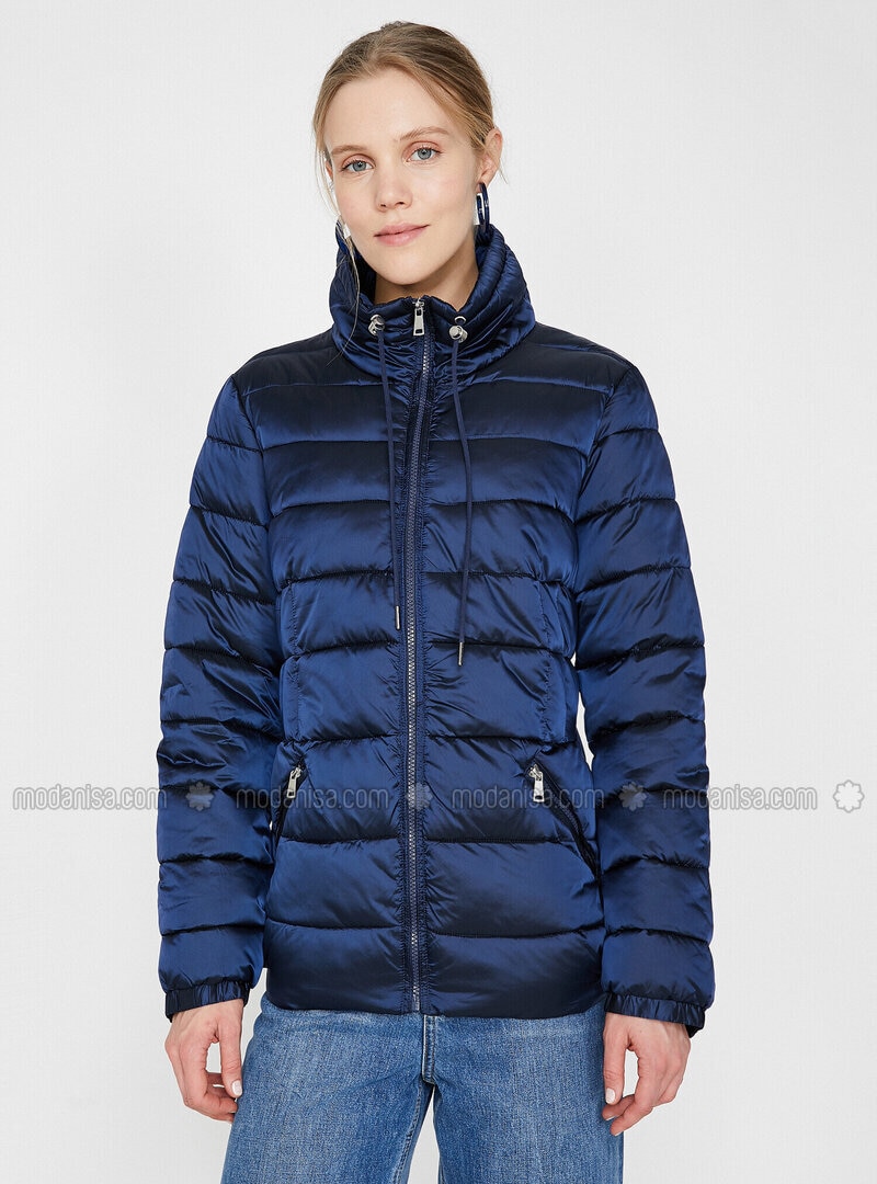 navy blue puffer jacket women's