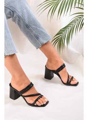 Sandal - Black - Slippers - Shoeberry