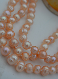 Collier Long Perles Roses - Rose
