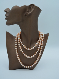Collier Long Perles Roses - Rose