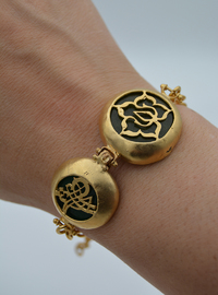 Bracelet Plaqué Or à Motifs Doré