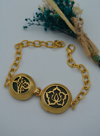 Bracelet Plaqué Or à Motifs Doré