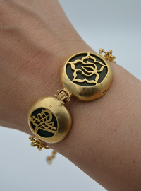 Bracelet Plaqué Or à Motifs Doré