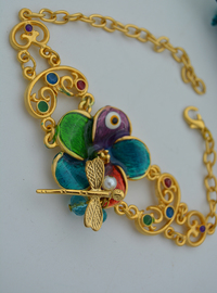 Bracelet Fleur Plaqué Or Doré