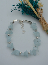 Aquamarin Stein Armband Blau