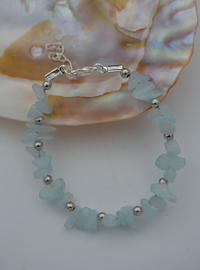 Aquamarin Stein Armband Blau
