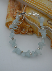 Aquamarin Stein Armband Blau