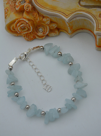 Aquamarin Stein Armband Blau