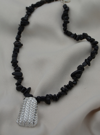 Collier en Pierre d'Onyx Noir