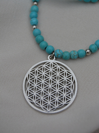 Collier Fleur de Vie Turquoise
