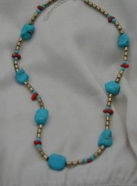 Multi-Color Natural Stone Necklace Turquoise