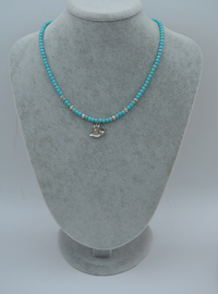 Collier Escargot Perles Turquoise Turquoise