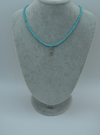 Collier Pendentif Hibou Turquoise