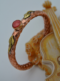 Coral Stone Handcrafted Bracelet Gold