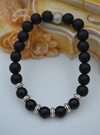 Onyx Stone Bracelet Black