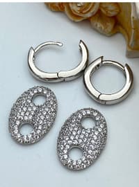 Silver tone - Earring