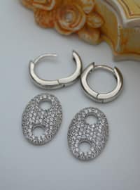 Silver tone - Earring