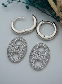 Silver tone - Earring