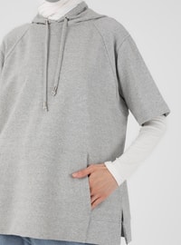 Gray - Cotton - Sweat-shirt